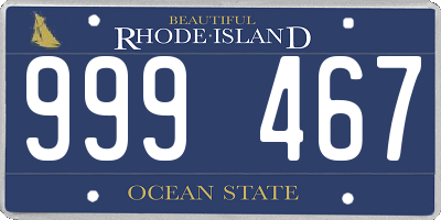 RI license plate 999467