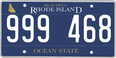 RI license plate 999468