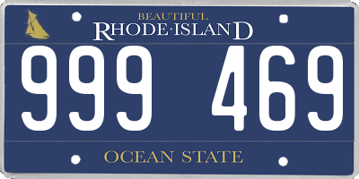 RI license plate 999469