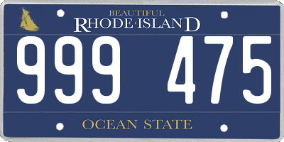 RI license plate 999475