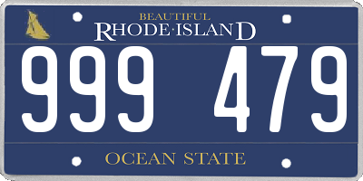 RI license plate 999479