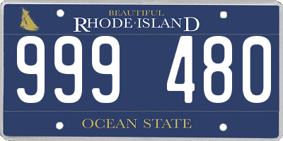 RI license plate 999480