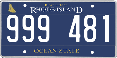 RI license plate 999481