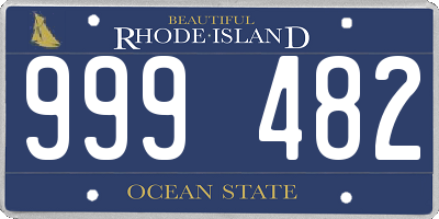 RI license plate 999482