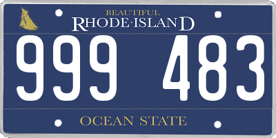 RI license plate 999483