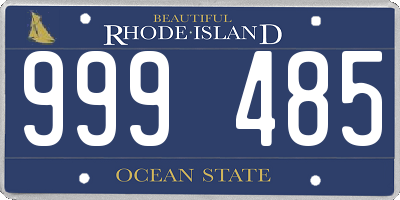 RI license plate 999485