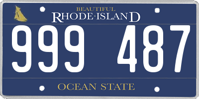 RI license plate 999487