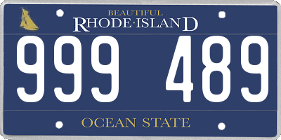 RI license plate 999489