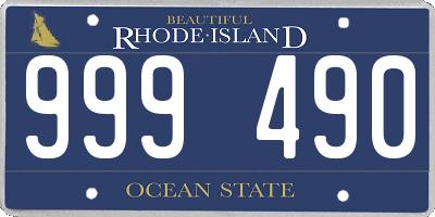 RI license plate 999490