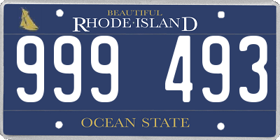 RI license plate 999493