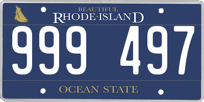 RI license plate 999497