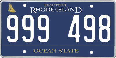 RI license plate 999498