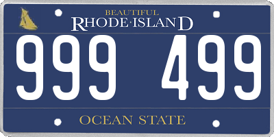 RI license plate 999499