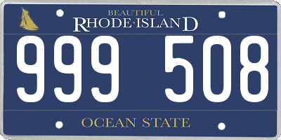 RI license plate 999508