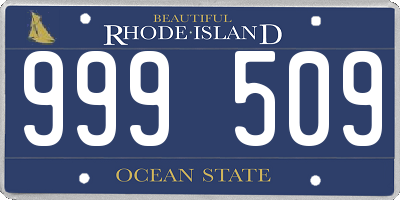 RI license plate 999509