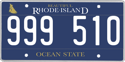 RI license plate 999510