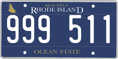 RI license plate 999511