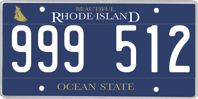 RI license plate 999512