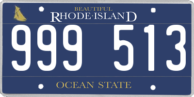 RI license plate 999513