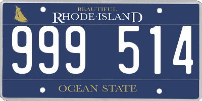 RI license plate 999514