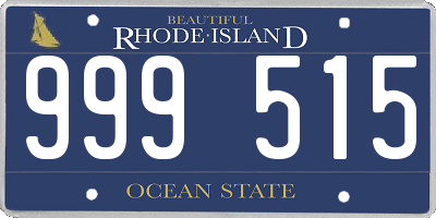 RI license plate 999515