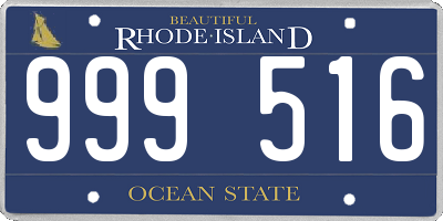 RI license plate 999516