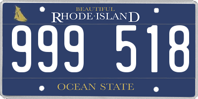 RI license plate 999518