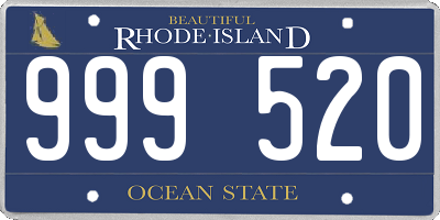 RI license plate 999520