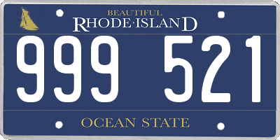 RI license plate 999521