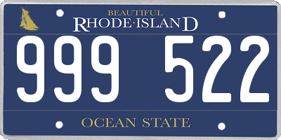 RI license plate 999522