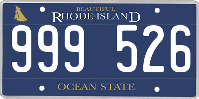 RI license plate 999526