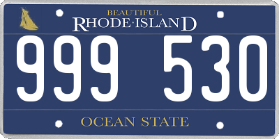 RI license plate 999530