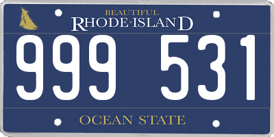 RI license plate 999531