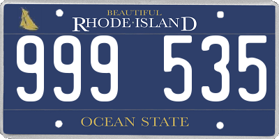 RI license plate 999535