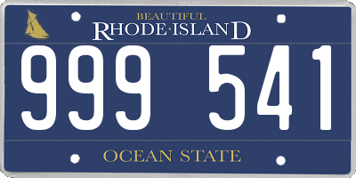 RI license plate 999541