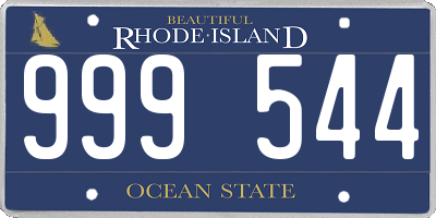 RI license plate 999544