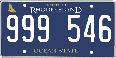 RI license plate 999546