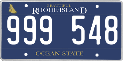 RI license plate 999548