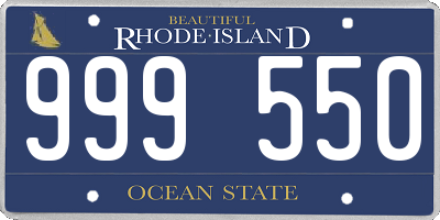 RI license plate 999550