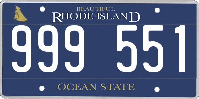 RI license plate 999551