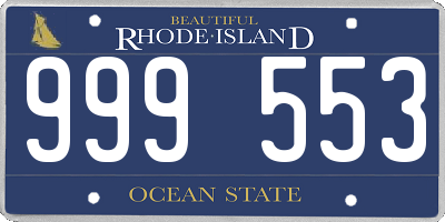 RI license plate 999553