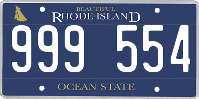 RI license plate 999554