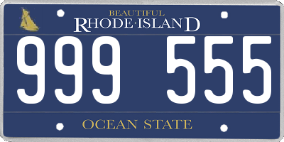 RI license plate 999555