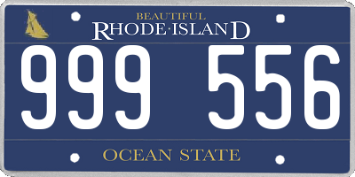 RI license plate 999556