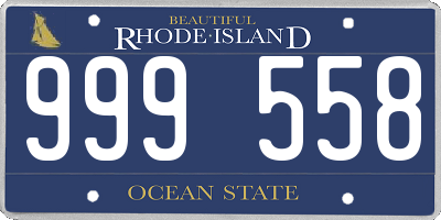 RI license plate 999558