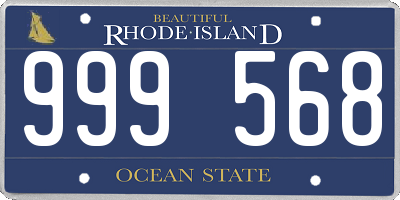 RI license plate 999568