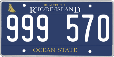 RI license plate 999570