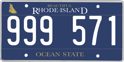 RI license plate 999571