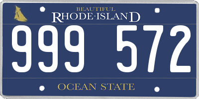 RI license plate 999572