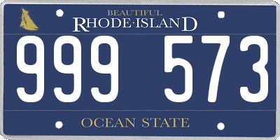 RI license plate 999573